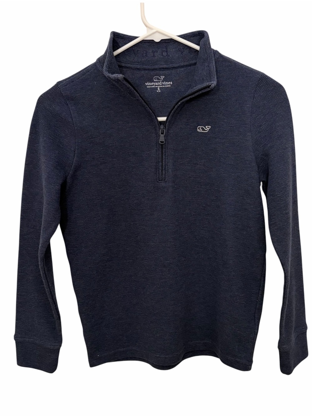 Vineyard Vines Boys 1/4 Zip Pullover Size S (8-10) Whale Logo